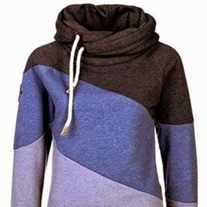 Colorblock asymmetrical hoodie